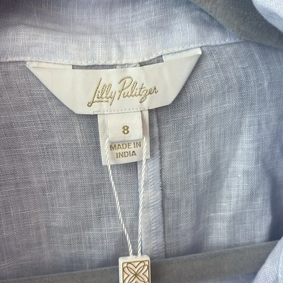 NWT Dresher Button Down linen Romper Lilly Pulitzer - Picture 5 of 6